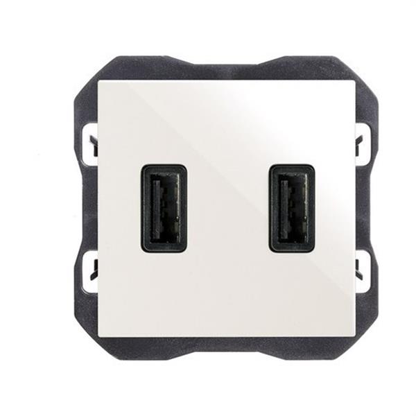 SIMON 20000196-090 Cargador SIMON 270 USB doble 3,1A tipo A+A SMATCHARGE blanco