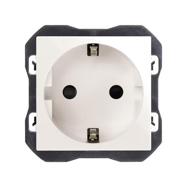 SIMON 20000432-090 Base de enchufe SIMON 270 schuko con embornamiento por tornillo blanco