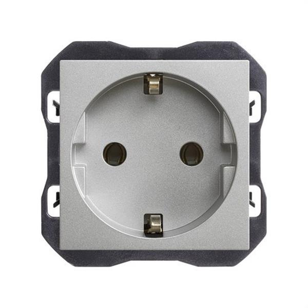 SIMON 20000432-093 Base de enchufe SIMON 270 schuko con embornamiento por tornillo aluminio