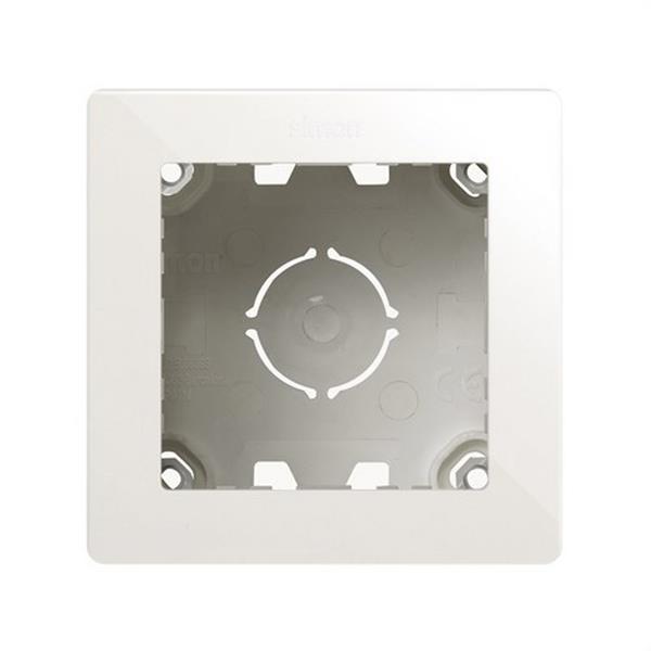 SIMON 20000811-090 Caja de superficie compacta SIMON 270 con 1 elemento blanco