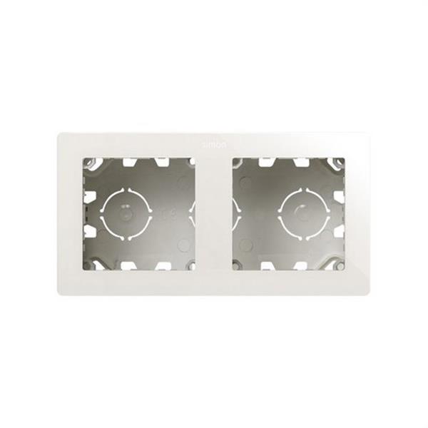 SIMON 20000821-090 Caja de superficie compacta SIMON 270 con 2 elementos blanco