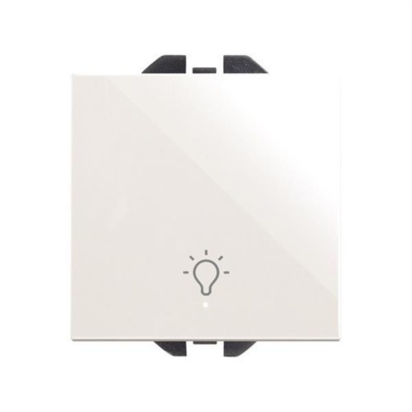 SIMON 20000161-090 Pulsador SIMON 270 con grabado luz luminoso 10A blanco