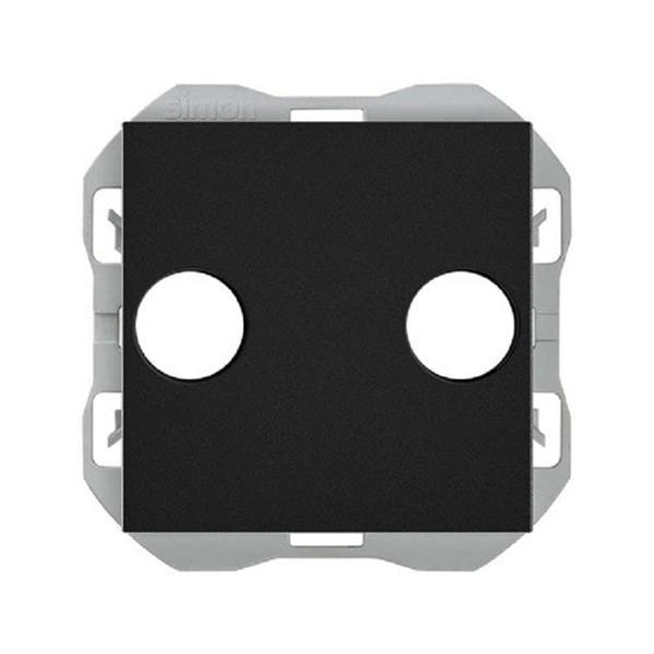 SIMON 20000053-098 Tapa SIMON 270 para toma R-TV+SAT negro mate