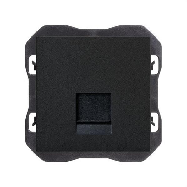 SIMON 20000087-098 Tapa SIMON 270 RJ45 sin conector negro mate