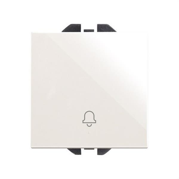 SIMON 20000152-090 Pulsador SIMON 270 con grabado campana 10A blanco