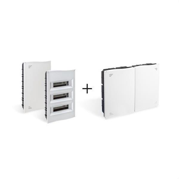 IDE DFF42/RTR50608PLAS Conjunto vivienda RTR 500x600x80mm plástica + caja distribución DFF42PO