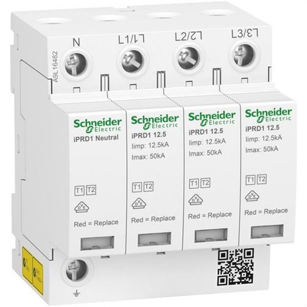 SCHNEIDER ELECTRIC A9L16482 Limitador sobretensión Acti9 iPRD1 12.5r 3PN 350V