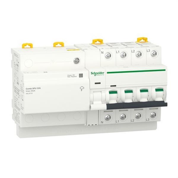 SCHNEIDER ELECTRIC A9L20732 Dispositivo de protección sobretensiones ACTI9 Combi SPU 3P+N 32A