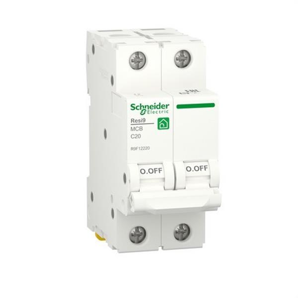 SCHNEIDER ELECTRIC R9F12220 Interruptor automático RESI9 2P 20A curva C 230V 6000A