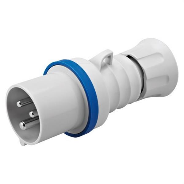 GEWISS GW60004H Clavija móvil recta HP conexionado de tornillo 2P+T 16A 200-250V 50-60Hz 6h azul IP44/54