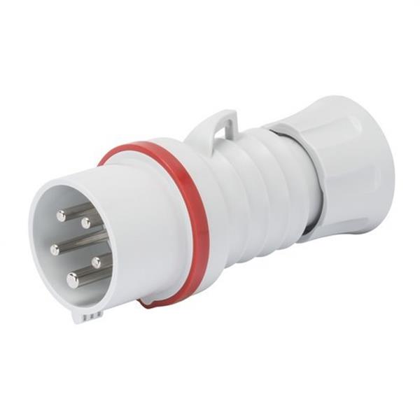GEWISS GW60009H Clavija móvil recta HP conexionado de tornillo 3P+N+T 16A 380-415V 50-60Hz 6h rojo IP44/54