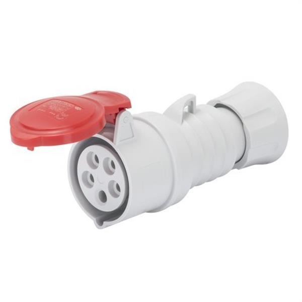 GEWISS GW62019H Base móvil recta HP conexionado de tornillo 3P+T 32A 380-415V 50-60Hz 6h rojo IP44/54