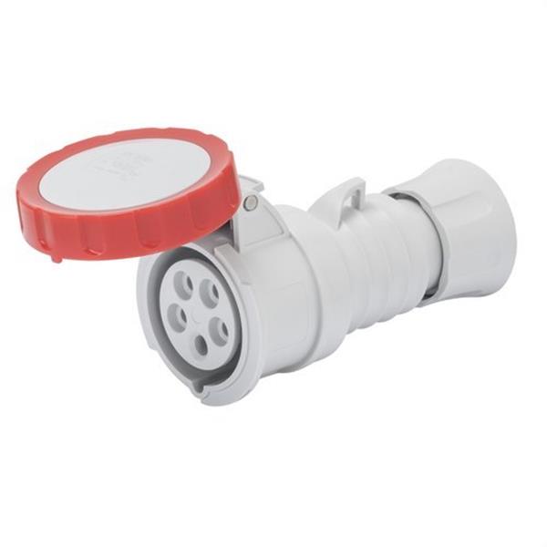 GEWISS GW62031H Base móvil recta HP conexionado de tornillo 3P+N+T 16A 380-415V 50-60Hz 6h rojo IP66/67/68/