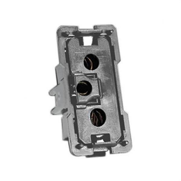 BJC 16525 Base de enchufe 2P+T (TT desplazada) para clavijas con espigas diámetro 4mm y exportación