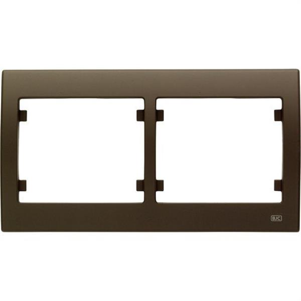 BJC 18002-CH Marco 2 elementos horizontal serie Iris en chocolate