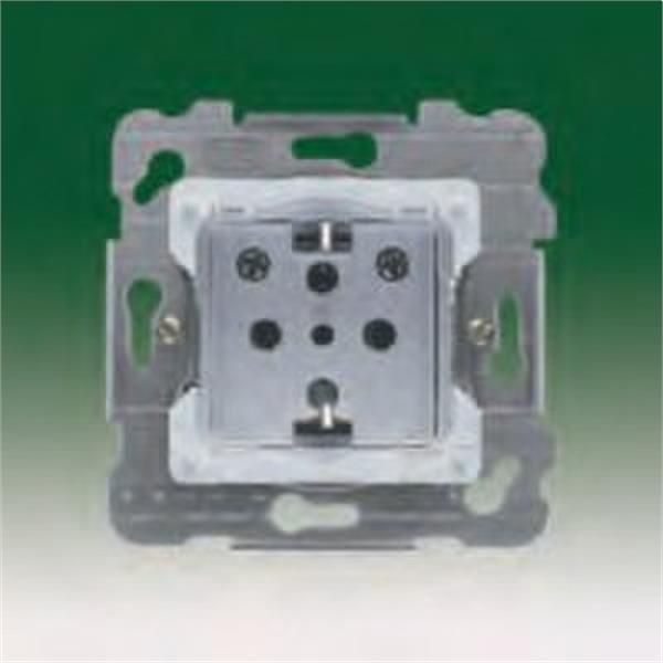 BJC 18523-X *BASE ENCHUFE BIPOLAR + TT LATERAL SERIE IRIS 16A 250V CON GARRAS