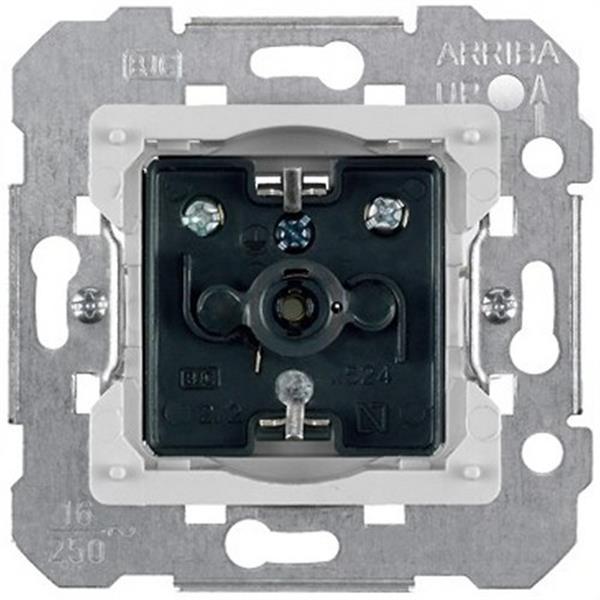 BJC 18524-X Base enchufe bipolar + TT lateral seguridad Iris con garras