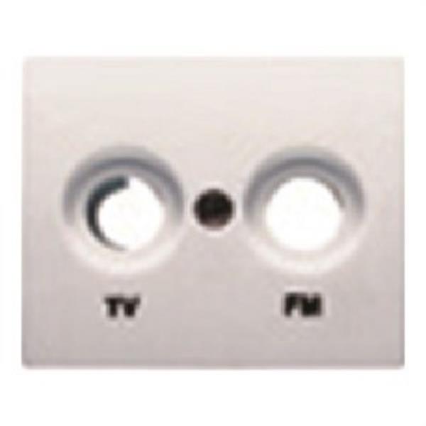 BJC 22330-BP Tapa toma TV-FM serie Mega en blanco perla mabe