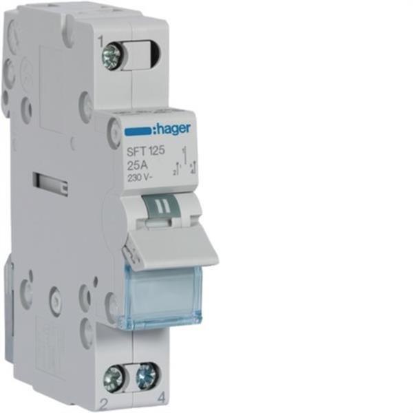HAGER SFT125 Conmutador modular 1P 25A común arriba I-0-II