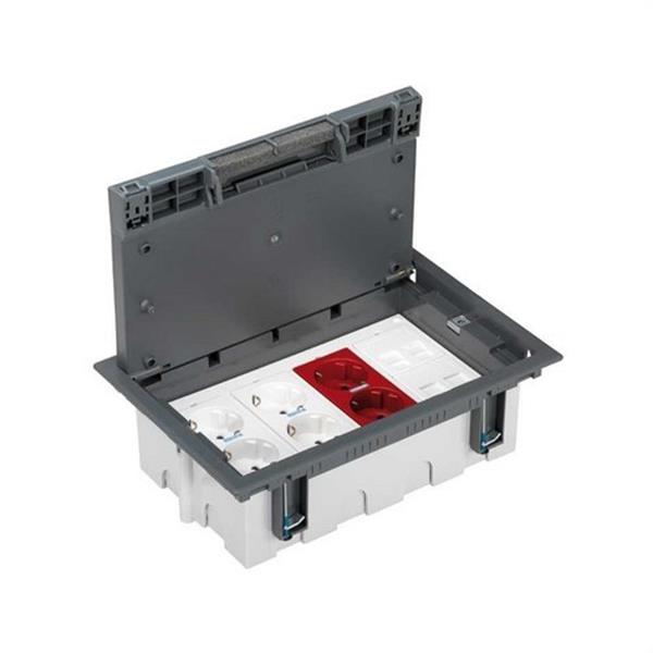 SIMON 52006404-030 Kit suelo técnico SIMON 500 CIMA SAI con 4 módulos RJ-45 blanco