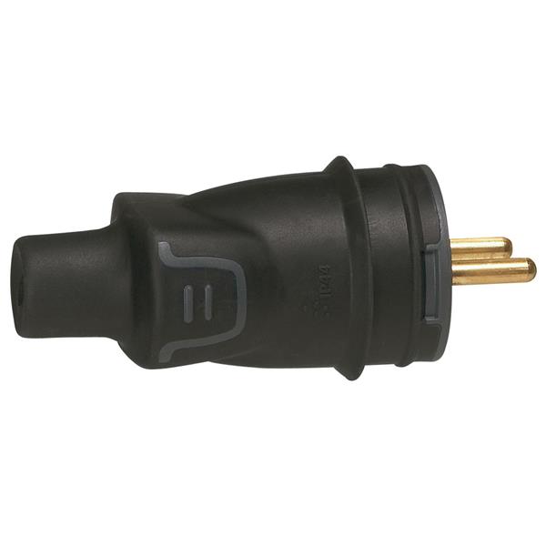 LEGRAND 050445 Terminal roscado 2P + T 16A IK08 IP44 con salida recta