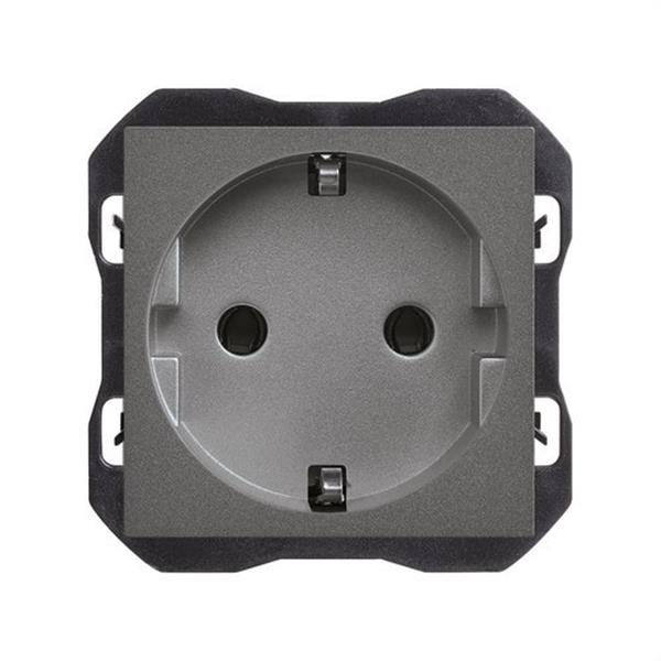 SIMON 20000432-096 Base de enchufe SIMON 270 schuko con embornamiento por tornillo titanio