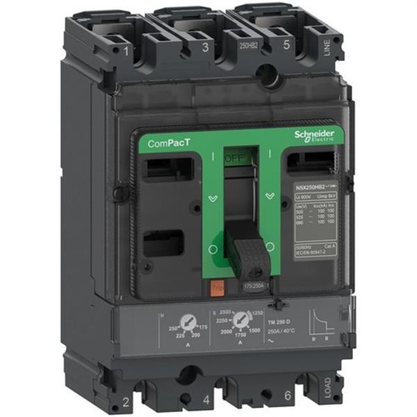 SCHNEIDER ELECTRIC C25F3TM250 Bloque de corte NSX250F 36kA AC 3P3R 250A TMD