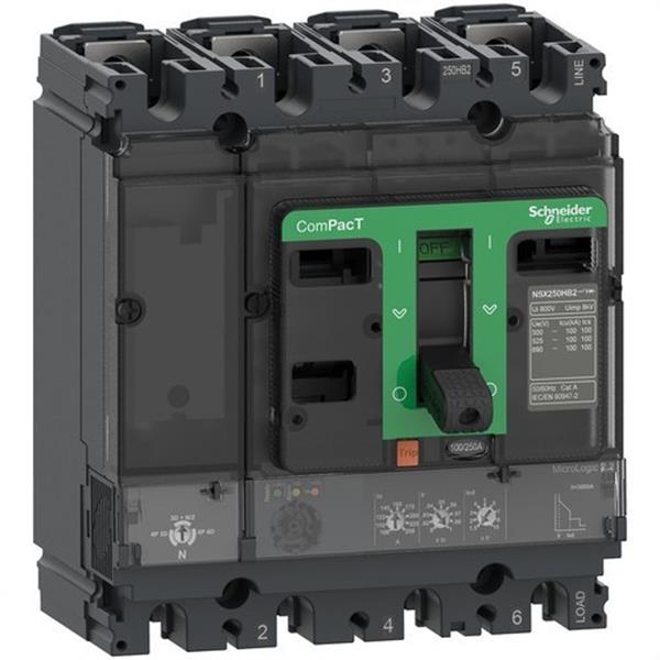 SCHNEIDER ELECTRIC C25N42D250 Bloque de corte NSX250N 50kA AC 4P4R 250A 2.2