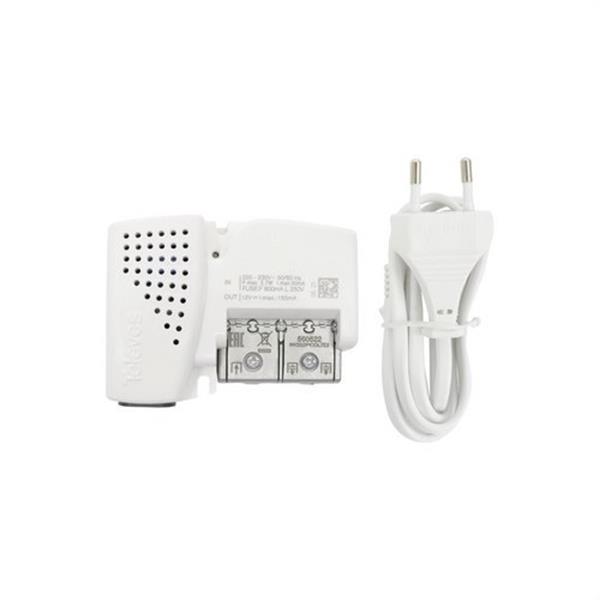 TELEVES 560522 Amplificador de vivienda PicoKom 1e/2s "EasyF"47-694MHz G 10/16dB Vs 98/101dBV con autoajus