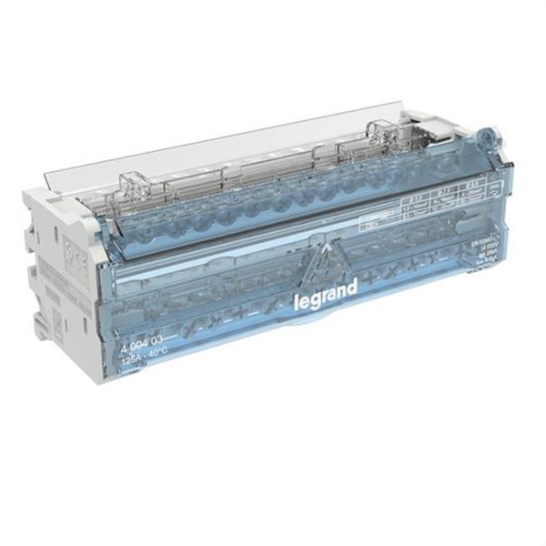 LEGRAND 400403 Repartidor modular de barras escalonadas 2 Polos, 125 A, 14 salidas, 8 módulos