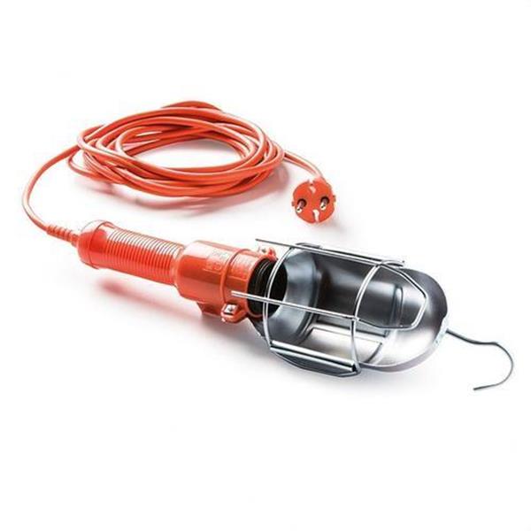 FAMATEL 2431 Lámpara portátil 60W con pantalla metálica reflectora interruptor 5m