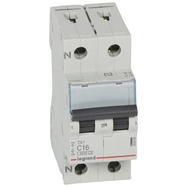 LEGRAND 403586 Magnetotérmico TX3 6kA-C P + N 16A