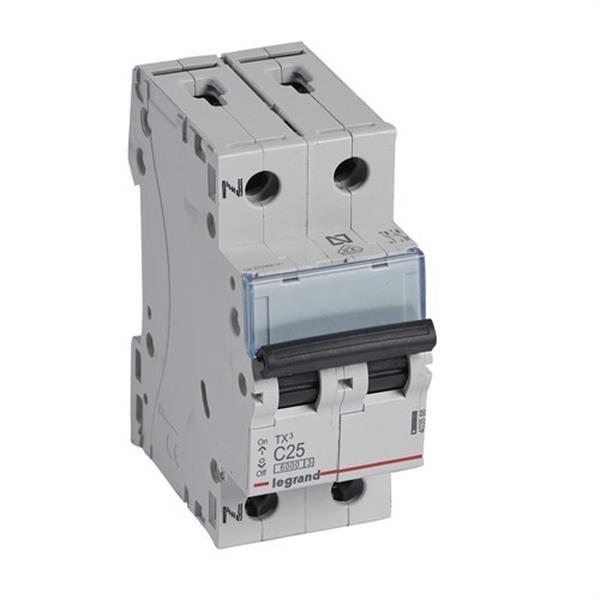 LEGRAND 403588 Magnetotérmico TX3 6kA-C P + N 25A