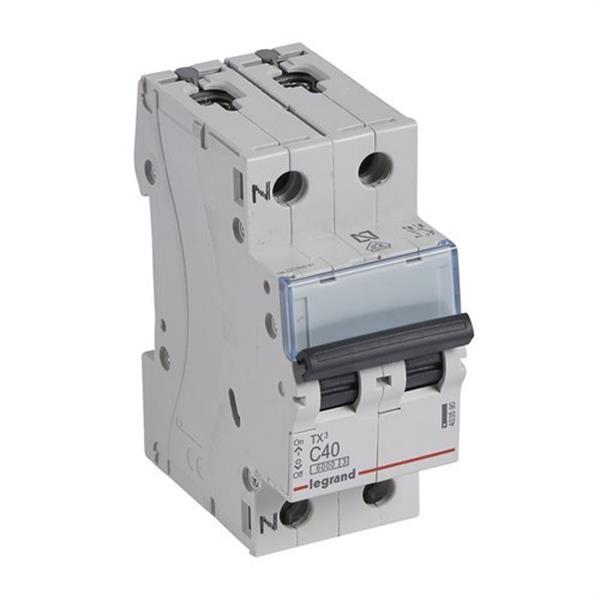 LEGRAND 403590 Magnetotérmico TX3 6kA-C P + N 40A