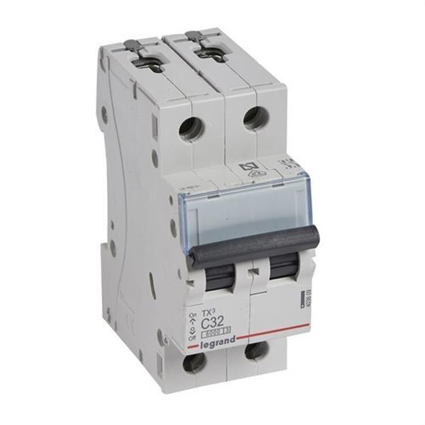 LEGRAND 403609 Magnetotérmico TX3 6kA-C 2P 32A