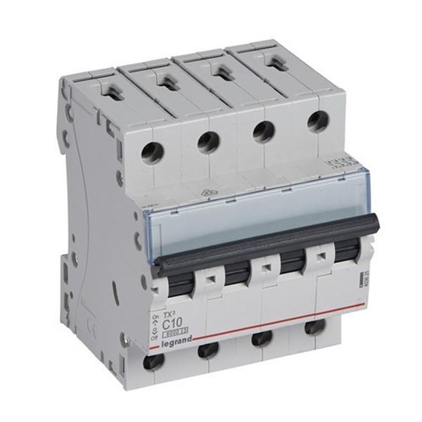 LEGRAND 403625 Magnetotérmico TX3 6kA-C 4P 10A