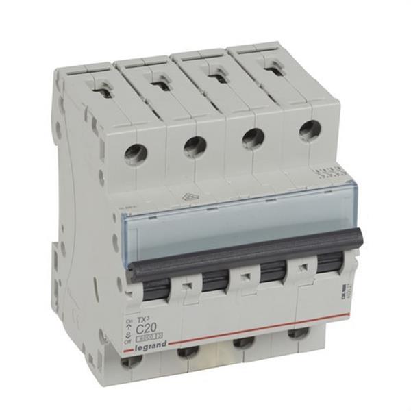 LEGRAND 403627 Magnetotérmico TX3 6kA-C 4P 20A