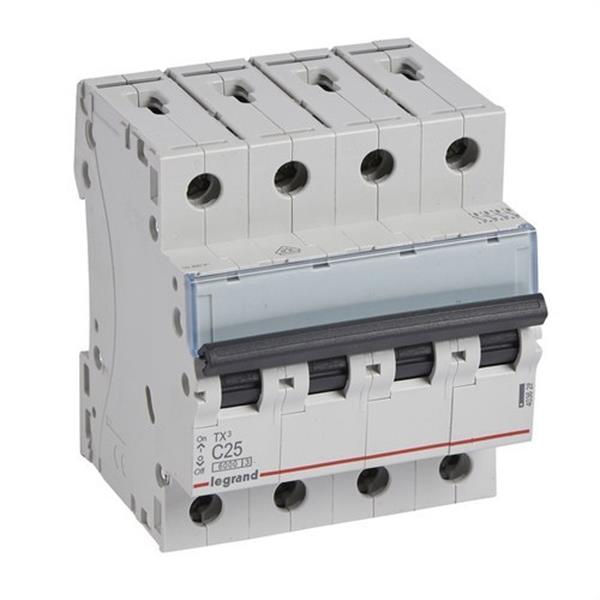 LEGRAND 403628 Magnetotérmico TX3 6kA-C 4P 25A