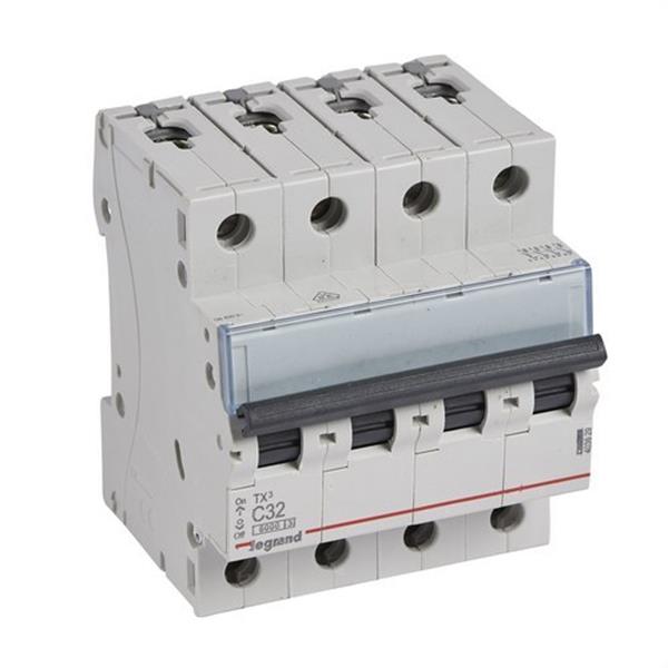 LEGRAND 403629 Magnetotérmico TX3 6kA-C 4P 32A
