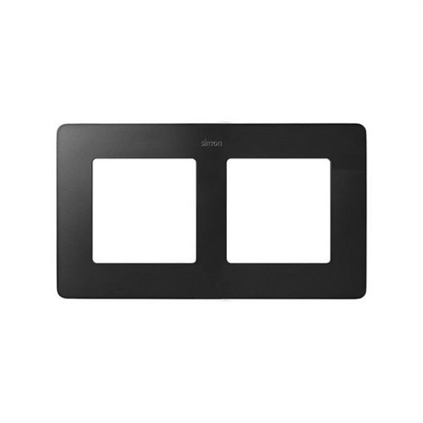 SIMON 8200620-198 Marco 2 elementos negro mate base negro