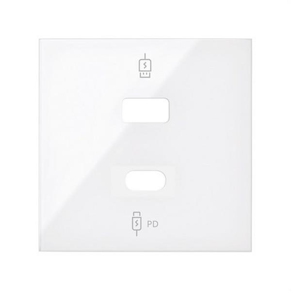 SIMON 10001296-130 Tapa cargador USB C + A QuickCharge blanco