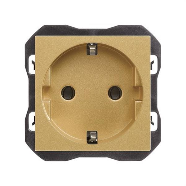 SIMON 20000432-095 Base de enchufe Schuko embornamiento tornillo oro