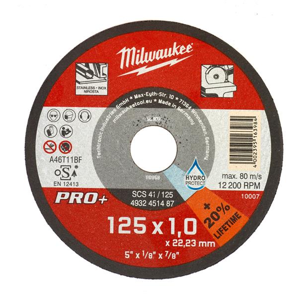 MILWAUKEE 4932451487 D.abrasivo PRO+ 1mm - SCS 41?/?125mm (Pedir en múltiplos de 50uds)