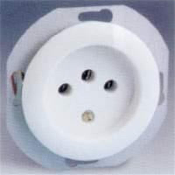 SIMON 32442-65 BASE ENCHUFE 2 POLOS NORMAL TOMA TIERRA SERIE 32 BLANCO