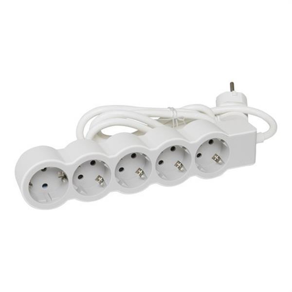 LEGRAND 694571 Base múltiple Standard 5x2P+T 5m blanco