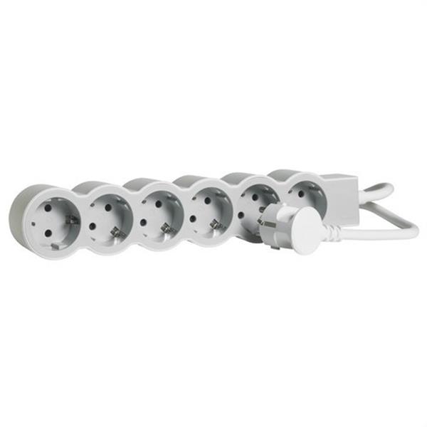 LEGRAND 694565 Base múltiple Standard 6x2P+T 3m blanco