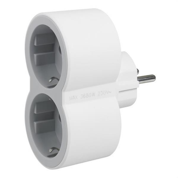 LEGRAND 694516 Adaptador Standard 2x2P+T 16A frontal blanco