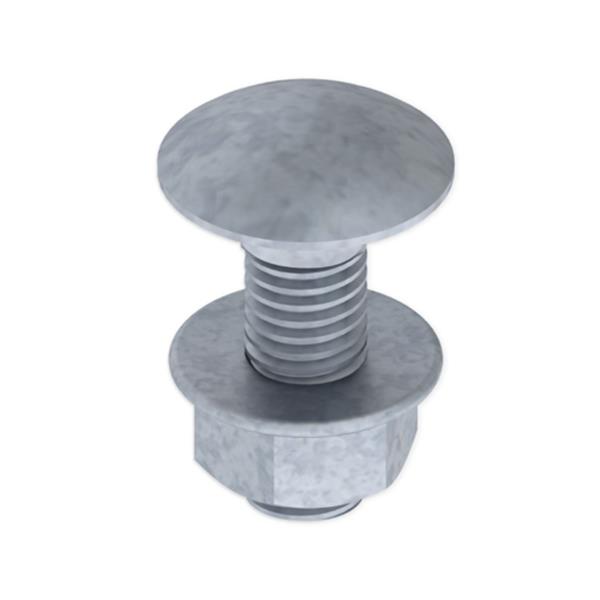 UNEX 66839-C6 Tornillo DIN 603 66 con tuerca M8x25 acero galvanizado clase 6