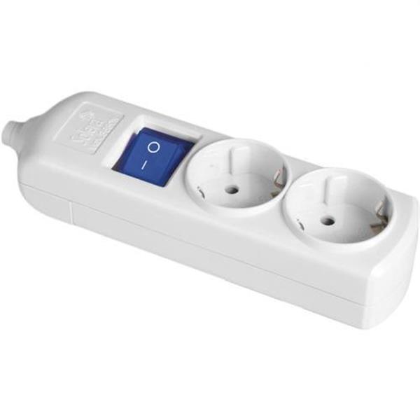 SOLERA 8002IL Base 2 tomas bipolar 16A 250V blanco con obturador+interruptor