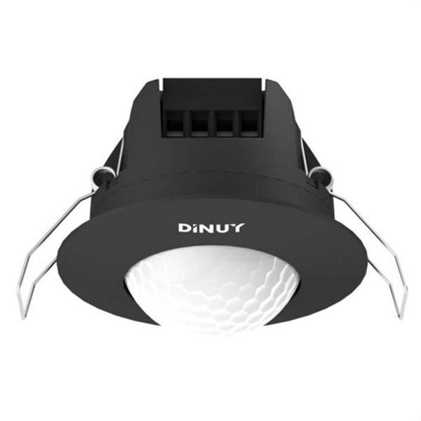 DINUY DM TEC 03N Detector de movimiento 360° empotrable en techo, negro